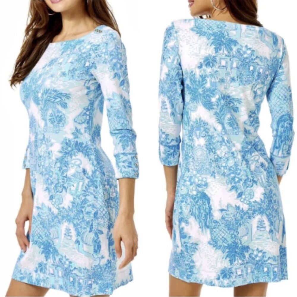 Lilly Pulitzer Sophie Toile Me‎ About It UPF 50+ Dress Sz S